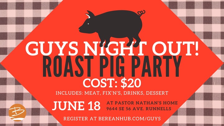 Guys NIGHT Out: Roast Pig Party logo