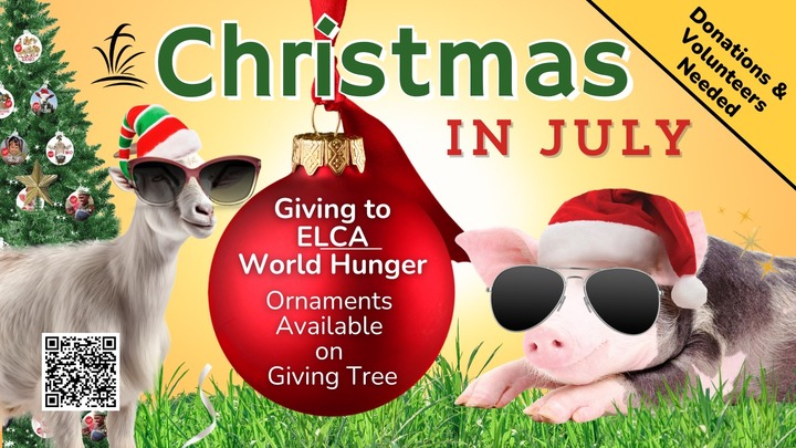 ELCA World Hunger Christmas in July logo