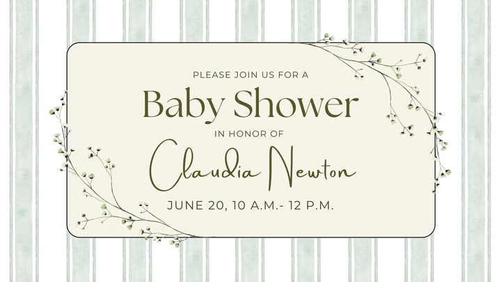 Claudia Newton's Baby Shower logo