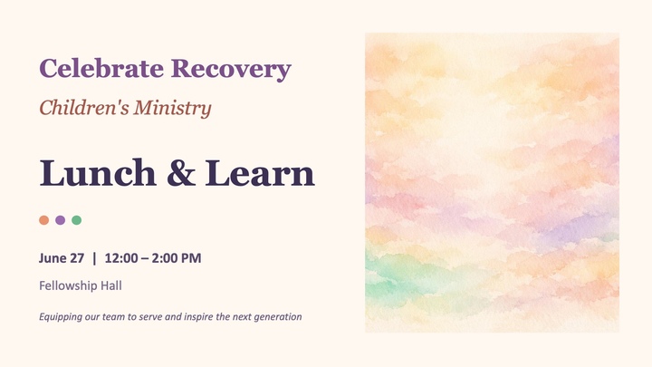 CR Children's Ministry Appreciation Lunch and Learn logo