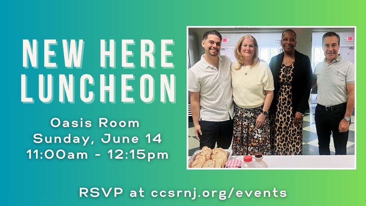 New Here Luncheon logo