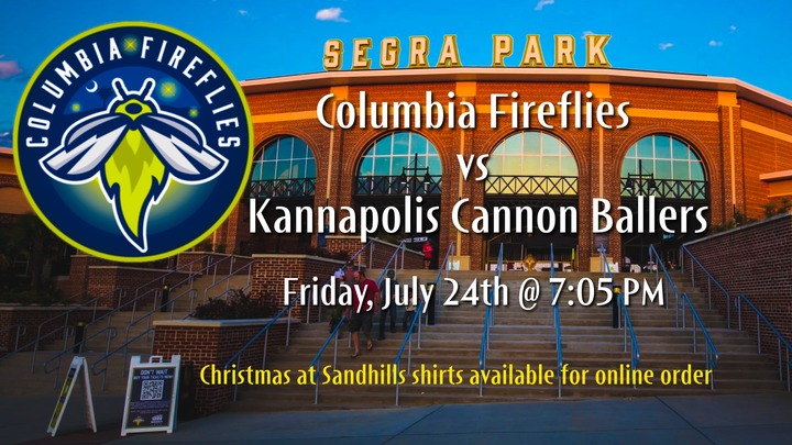 Christmas in July! Sandhills The Fireflies logo