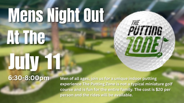 Mens Night Out at the Putting Zone logo