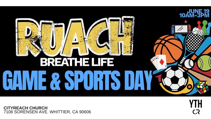 Ruach- Breath Life- Game and Sports Day logo