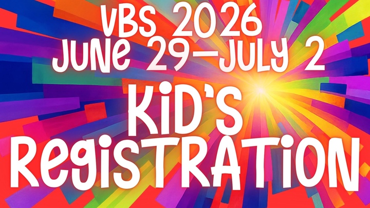 VBS 2026 KID'S REGISTRATION logo