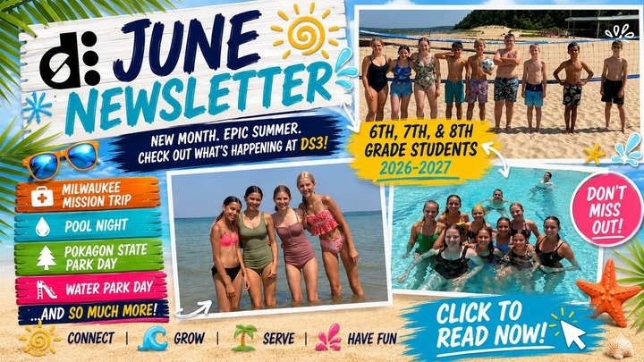 JUNE  DS3 Middle School Youth Group Calendar
