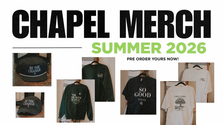 Summer 2026 Chapel Merch Pre-Order logo