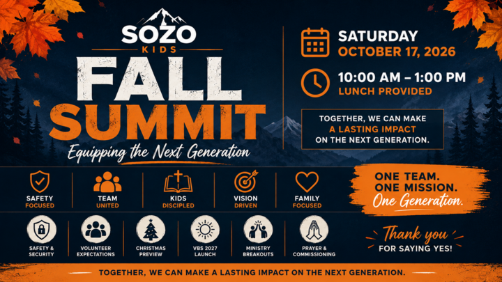 Sozo Kids Fall Summit logo