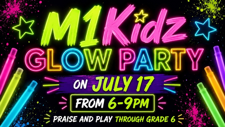 M1Kidz Glow Party logo
