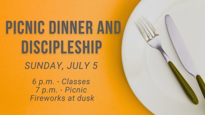 July 5, 2026 - Dinner & Discipleship  logo