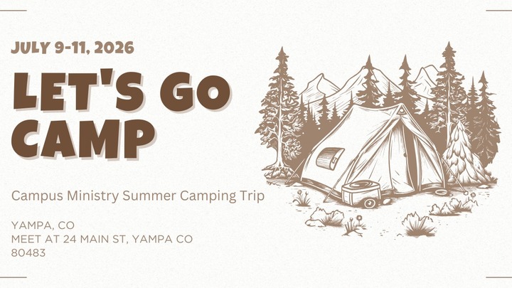 Campus Ministry Summer Camping Trip logo
