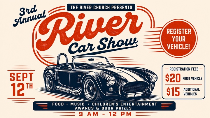The River 3rd Annual Car Show logo