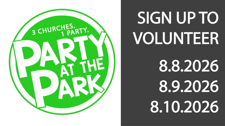 Party at the Park VOLUNTEERS logo