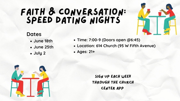 Faith + Conversation Speed Dating Event logo