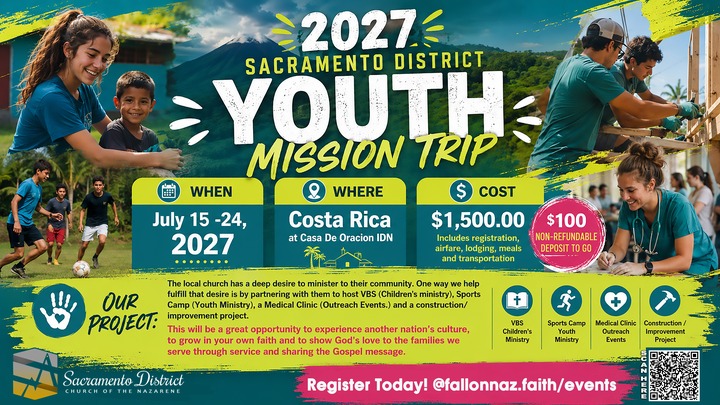 2027 Sacramento District Youth Mission Trip logo