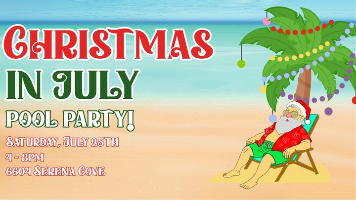 Youth Christmas in July Pool Party logo