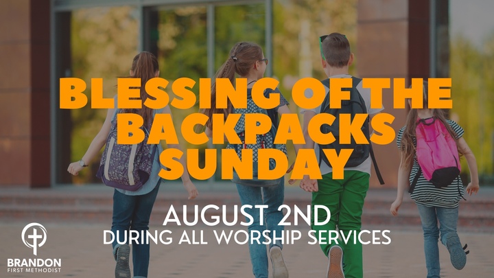 Blessing of the Backpacks Sunday logo