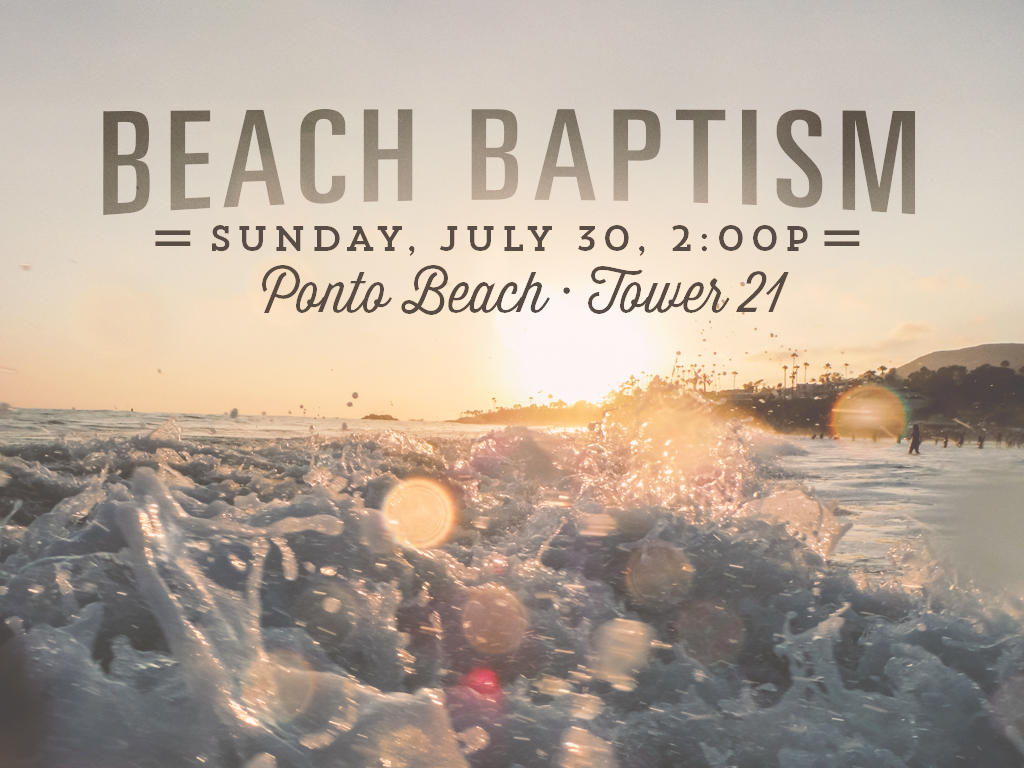 Beach baptism slide